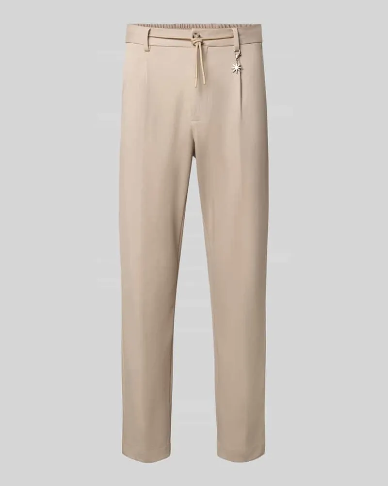Manuel Ritz Straight Fit Hose mit Viskose-Anteil Beige