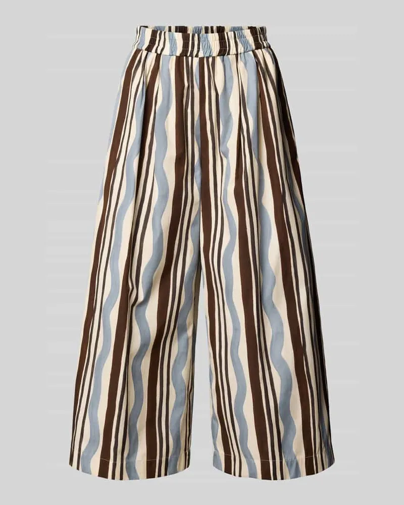 Max Mara Wide Leg Stoffhose mit gelegten Falten Modell 'VIRGIN Hellblau