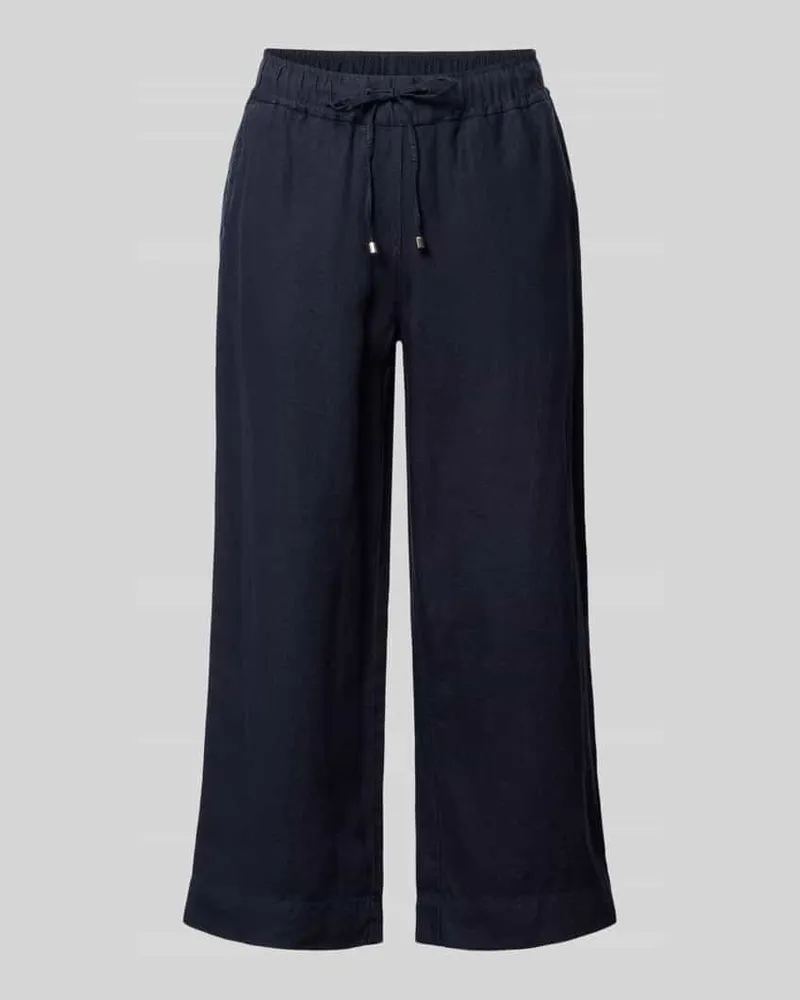 TONI Wide Leg Caprihose aus Leinen Modell 'PIA Dunkelblau