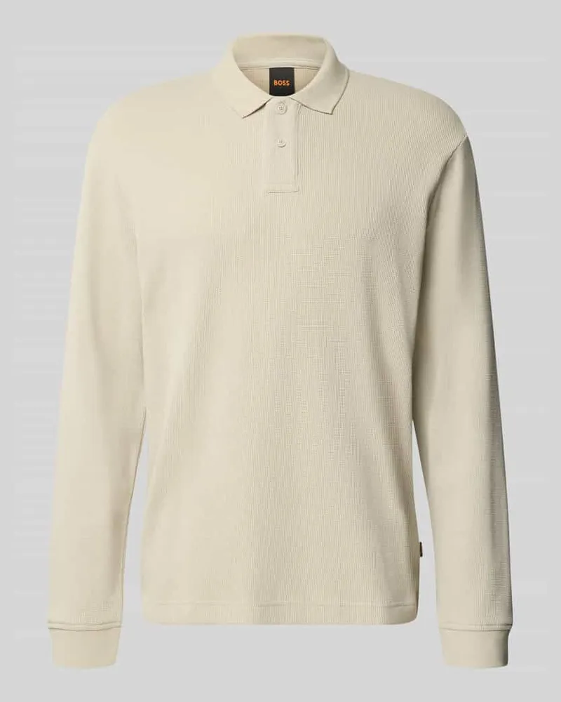 HUGO BOSS Regular Fit Poloshirt aus Baumwoll-Mix Beige