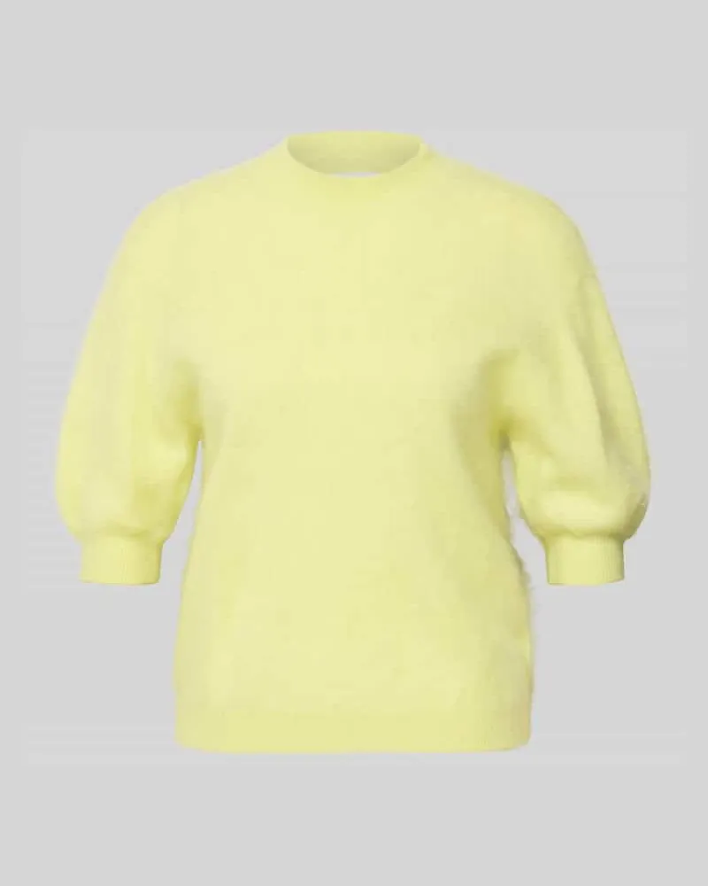 Herzen's Angelegenheit Strickpullover aus Wolle mit 1/2-Arm Hellgelb