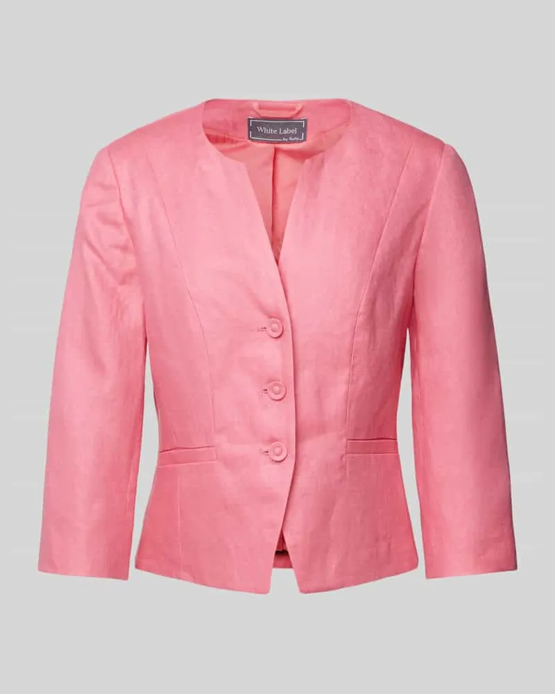 White Label Blazer mit Leistentaschen Pink