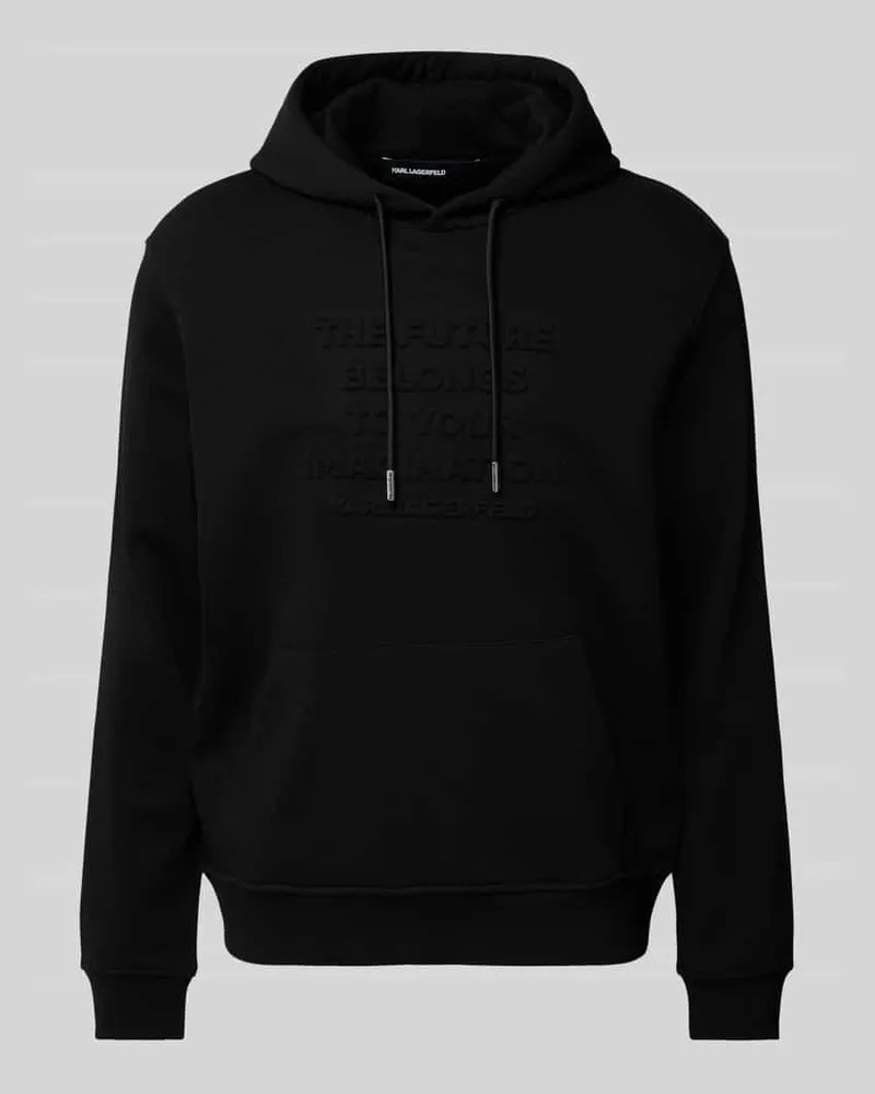Karl Lagerfeld Hoodie mit Label-Stitching Black