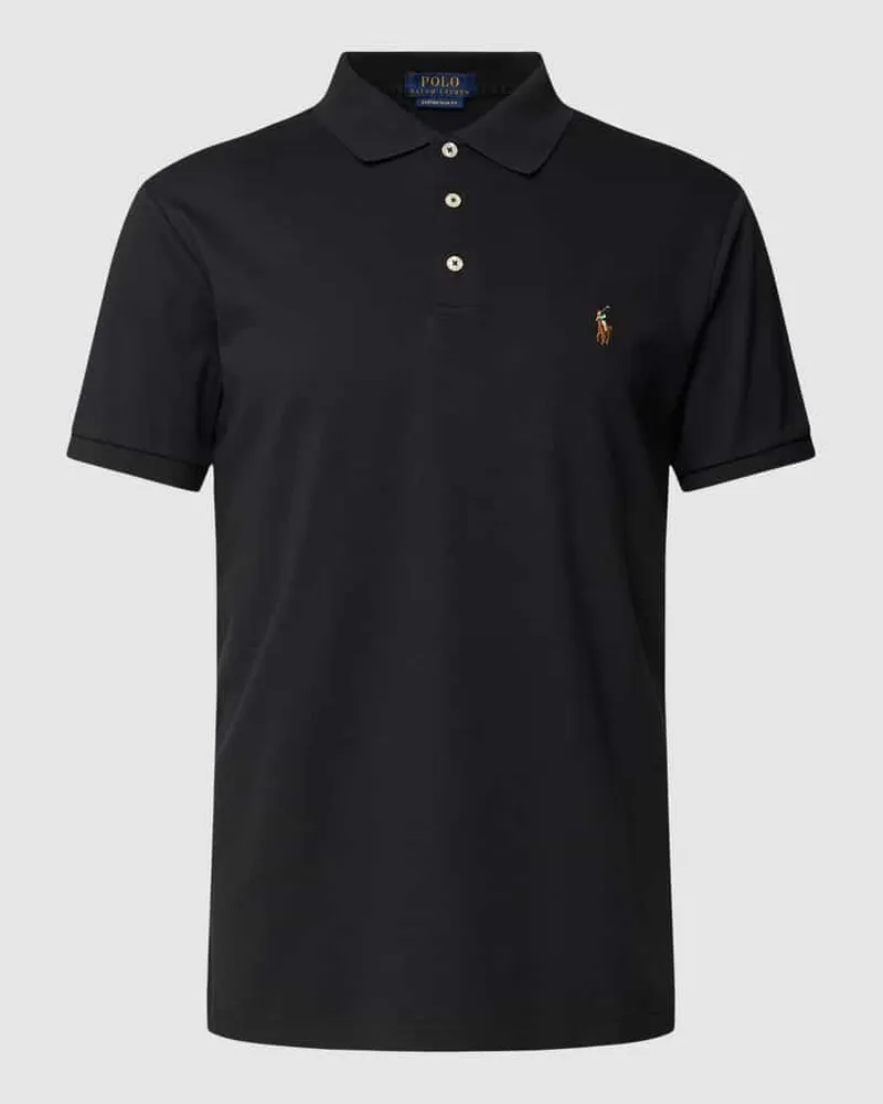 Ralph Lauren Poloshirt mit Label-Stitching Black