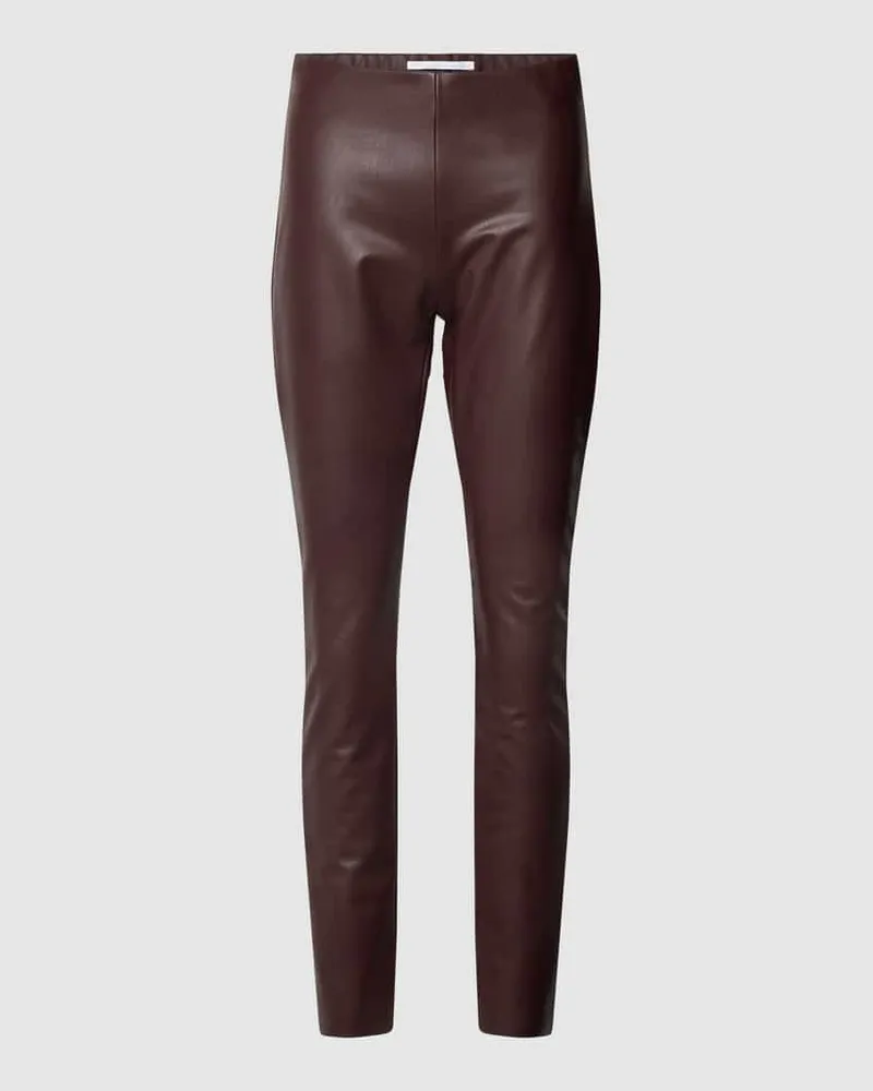 RAFFAELLO ROSSI  Skinny Fit Hose in Leder-Optik Modell 'RESA Hellbraun
