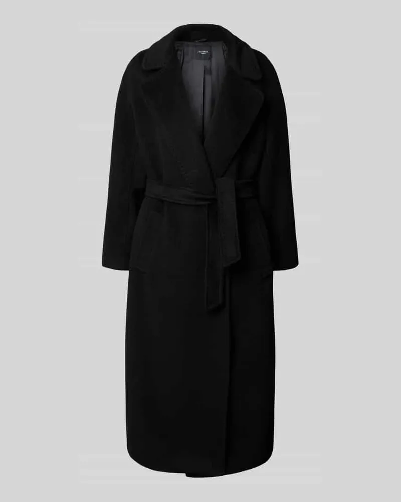 Max Mara Regular Fit Wollmantel mit Alpaka und Mohair Modell 'TEMPERA Black