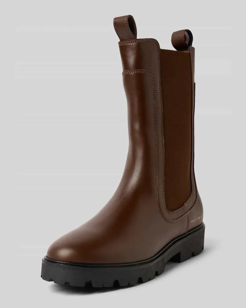 Tommy Hilfiger Stiefel aus Rindsleder Dunkelbraun
