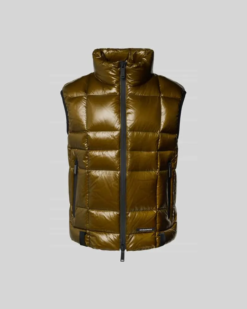 Dsquared2 Steppweste mit Stehkragen Gold