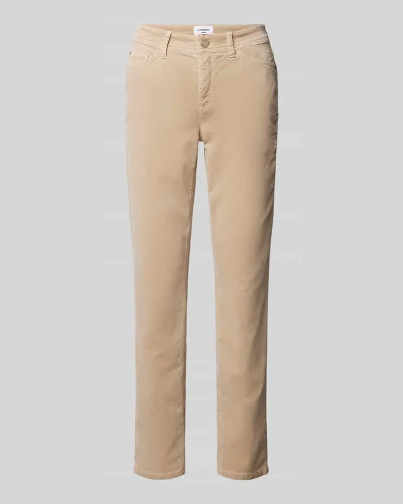 Cambio Slim Fit Cordhose im 5-Pocket-Design Modell 'PIPPER Sand