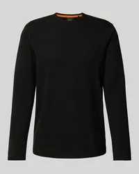 HUGO BOSS Longsleeve mit Label-Stitching Modell 'Tempesto Black