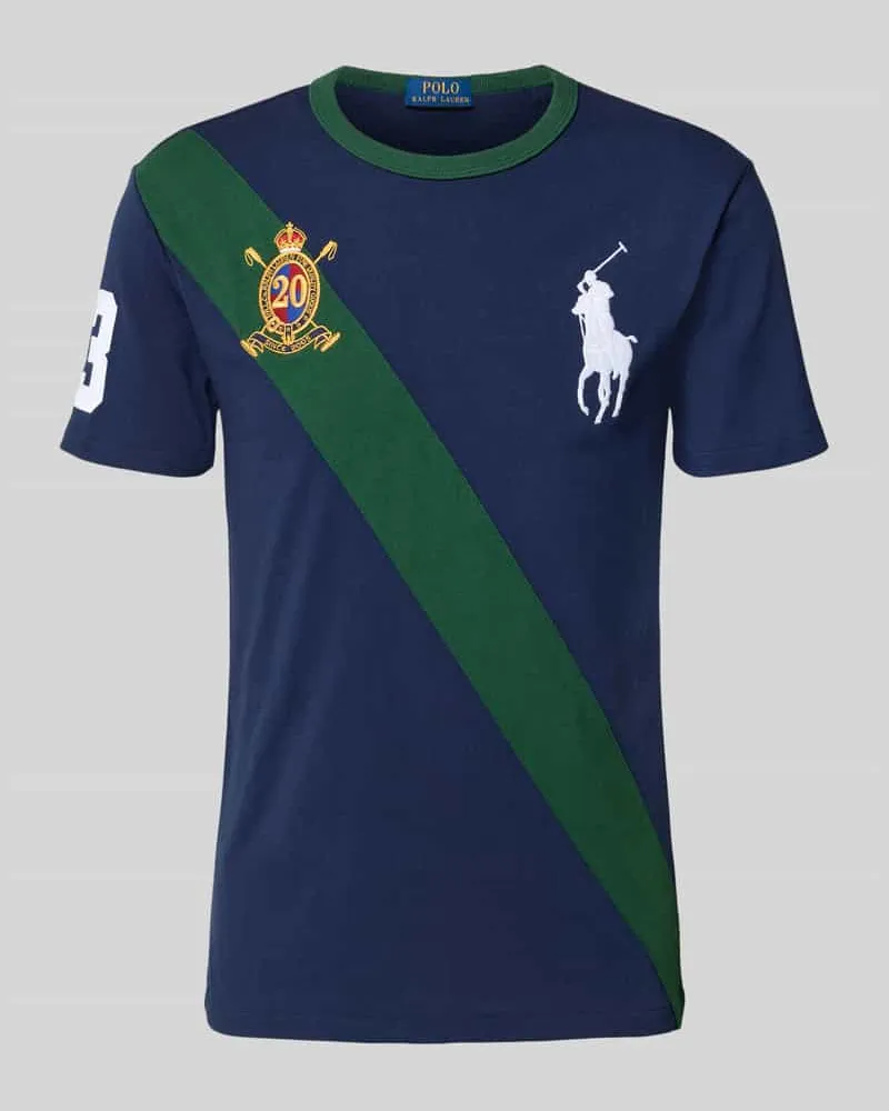 Ralph Lauren T-Shirt mit Label-Stitching Marine