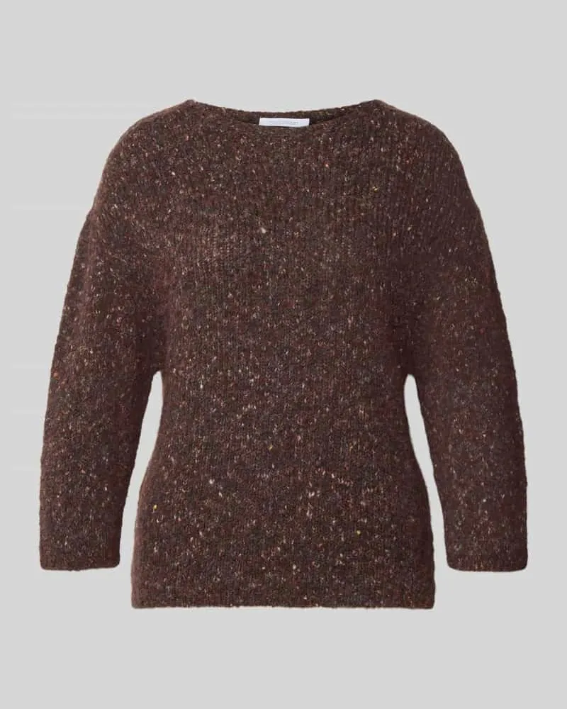Rich&Royal Regular Fit Pullover in Strick-Optik Schoko