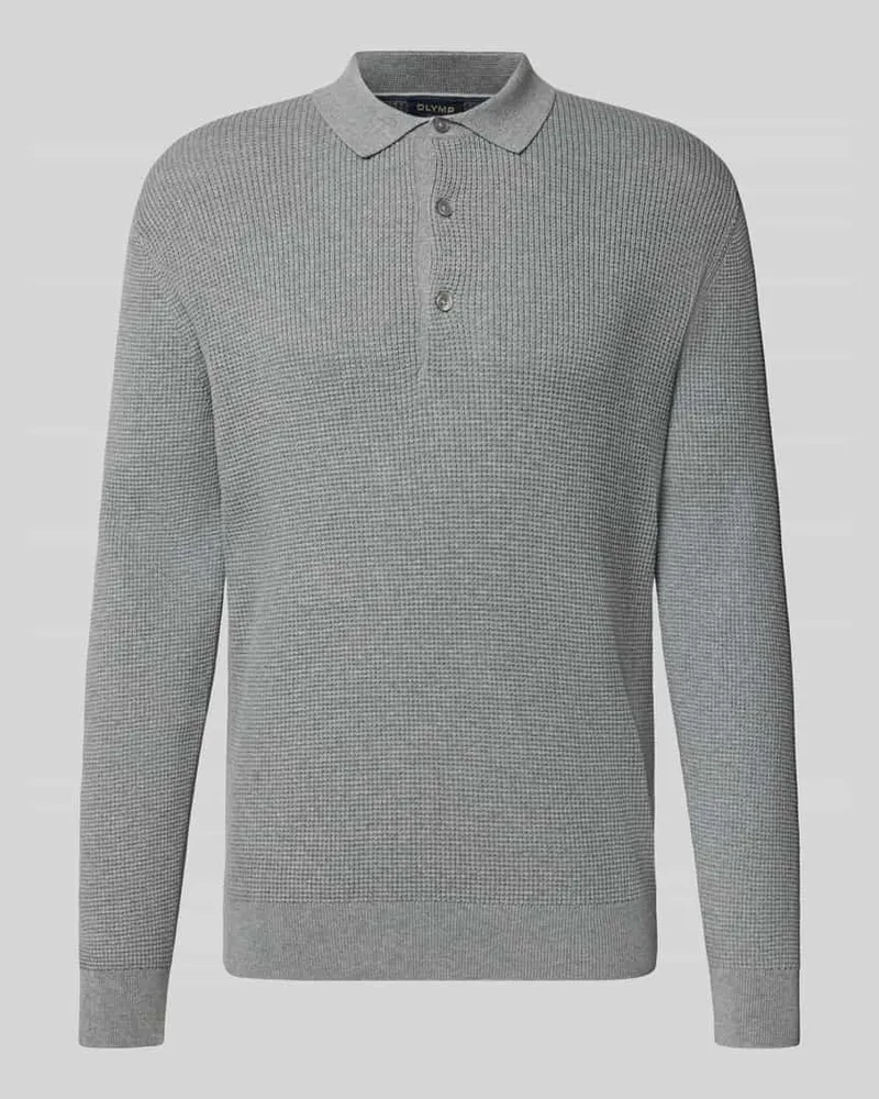 Olymp Strickpullover mit Kentkragen Silber