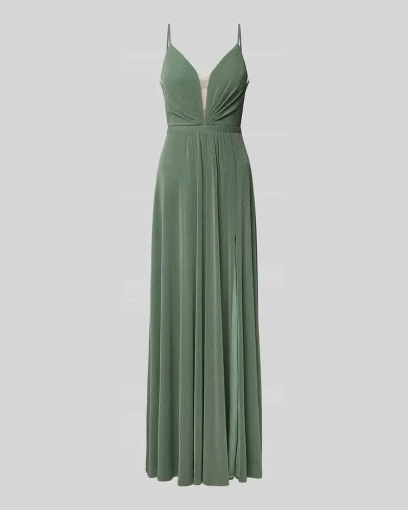 Vera Mont Tailliertes Abendkleid mit Taillenpasse und Effektgarn Mint