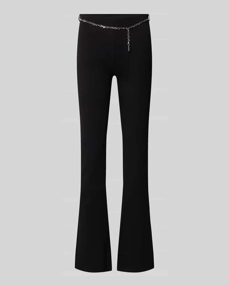 HUGO BOSS Weite Hose aus Baumwoll-Mix Modell 'Nenrietta Black
