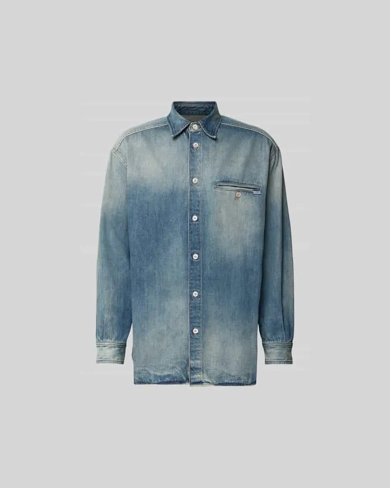 Maison Margiela Relaxed Fit Jeanshemd aus Baumwolle Jeansblau
