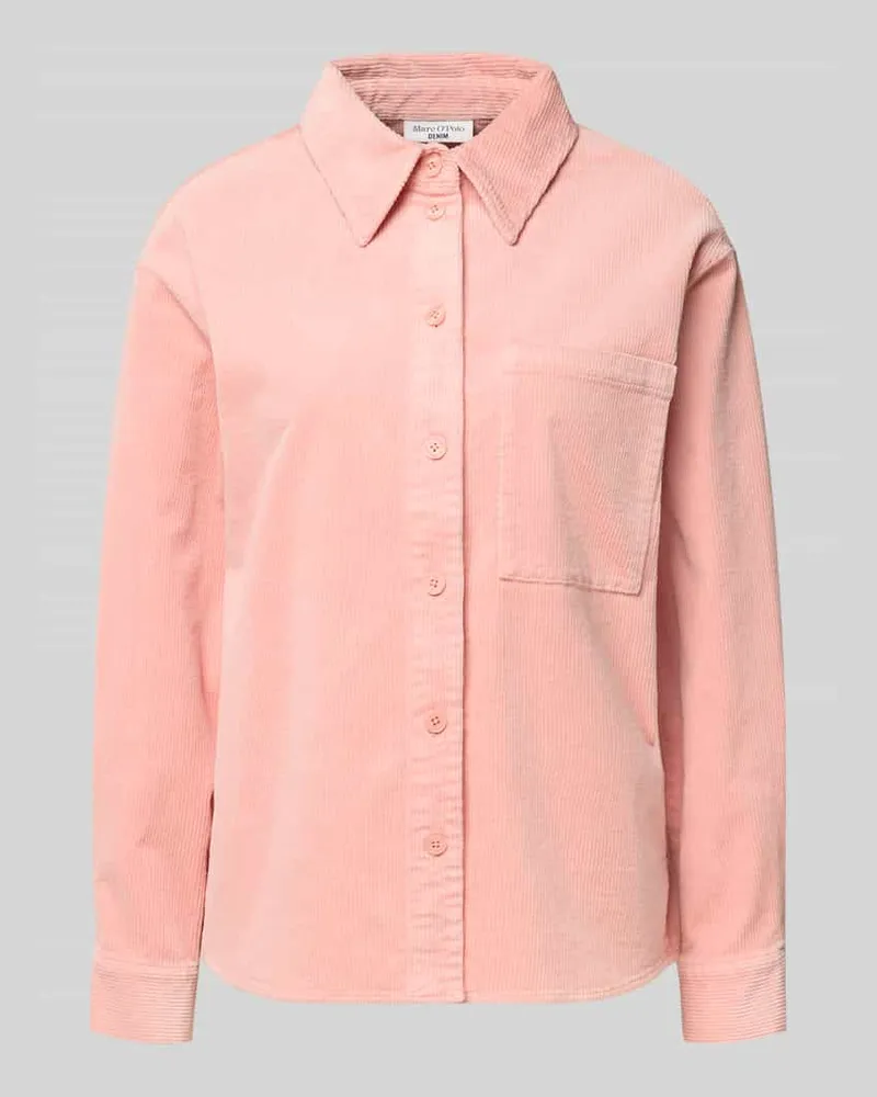 Marc O'Polo Relaxed Fit Hemdbluse aus Baumwoll-Mix Rose