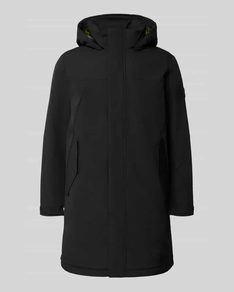 Tommy Hilfiger Regular Fit Funktionsmantel mit Kapuze Black