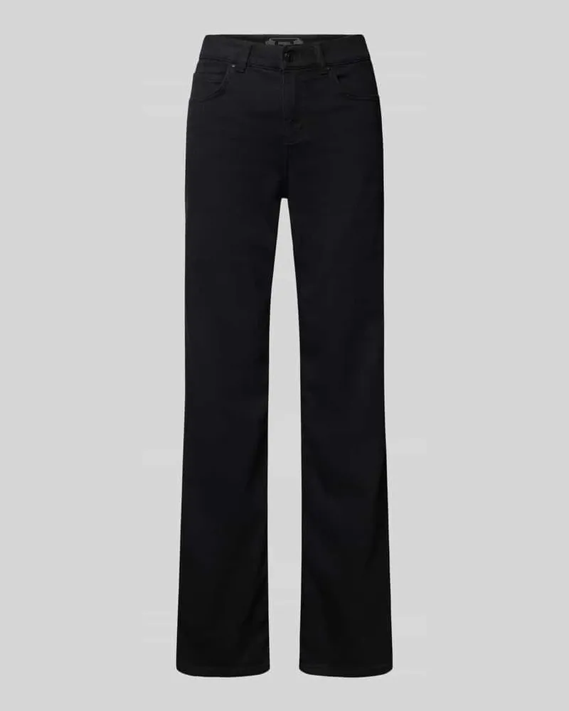 ANGELS  Straight Fit Jeans mit 5-Pocket-Design Modell 'Lara Black
