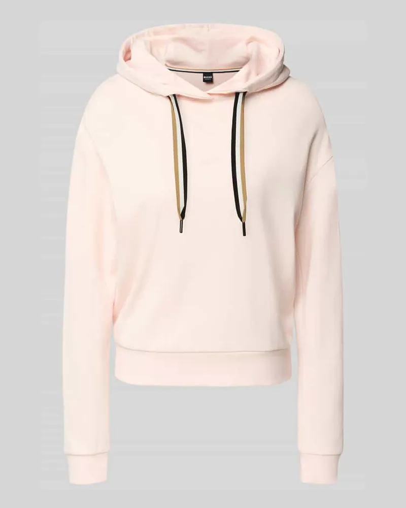 HUGO BOSS Regular Fit Hoodie mit Logo-Detail Rosa