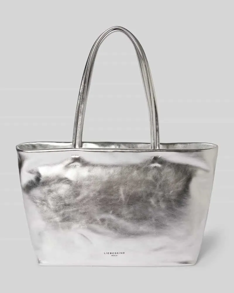 Liebeskind Shopper mit Label-Print Modell 'HERA Silber
