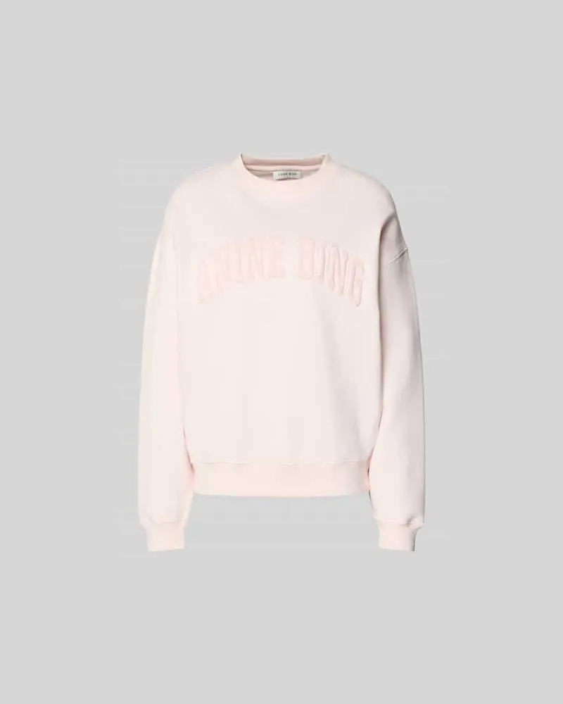 Anine Bing Regular Fit Sweatshirt mit Logo-Detail Hellrosa