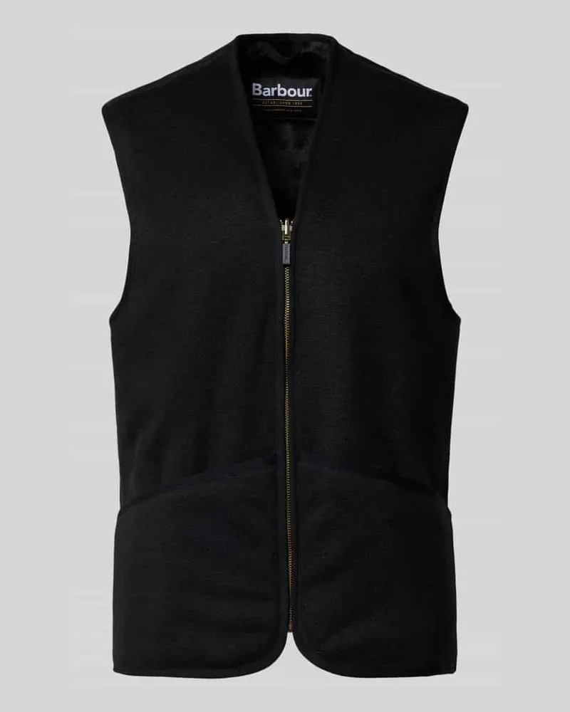 Barbour Regular Fit Weste aus Webpelz Black
