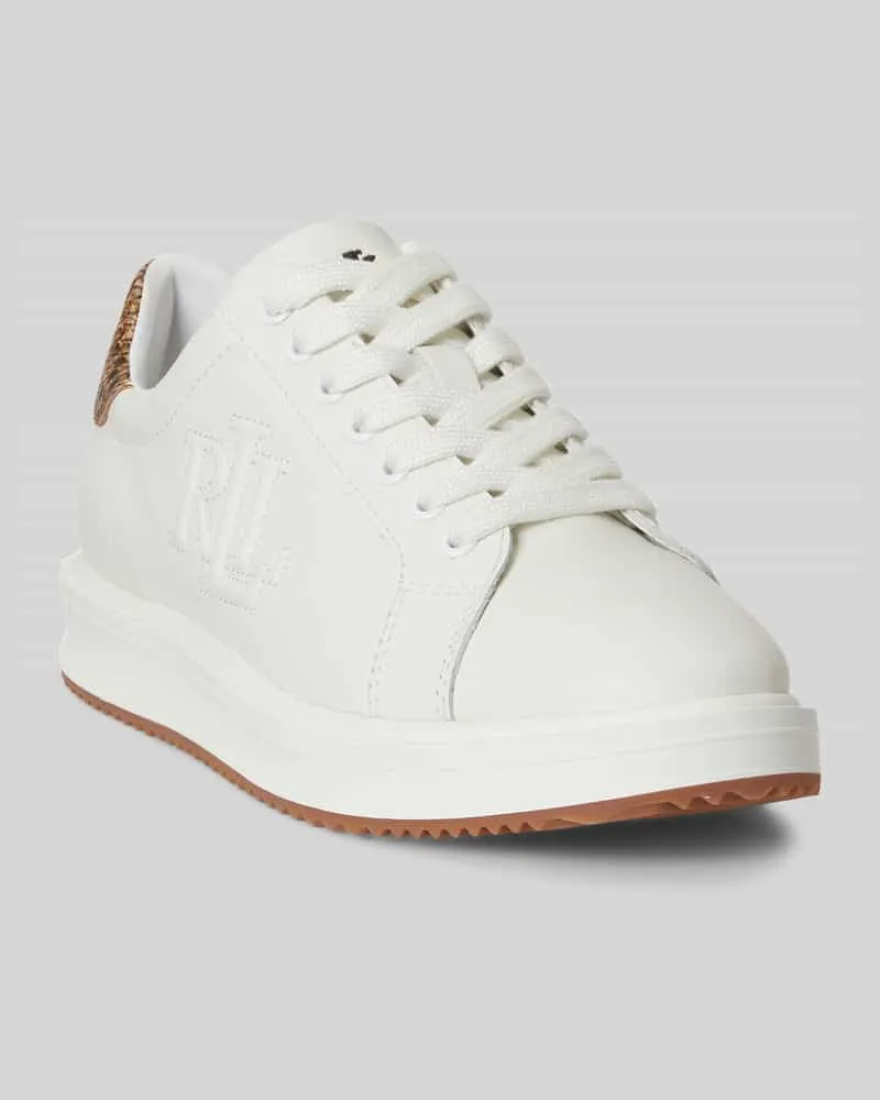 Ralph Lauren Sneaker aus echtem Rindsleder Modell 'AINSLEY Weiss