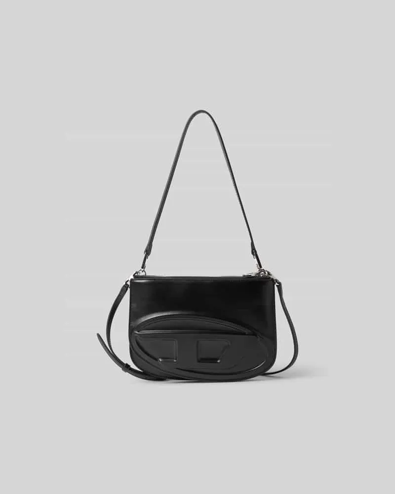 Diesel Shoulder Bag mit Reißverschluss Black
