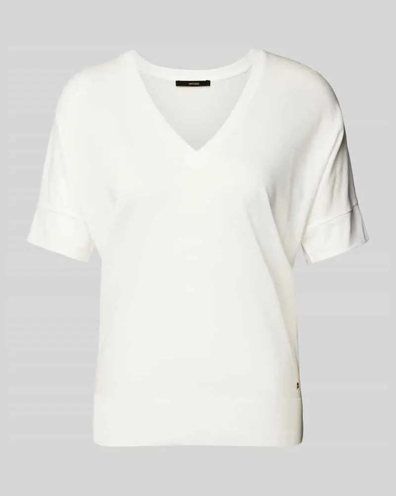 windsor. T-Shirt mit gerippten Abschlüssen Offwhite