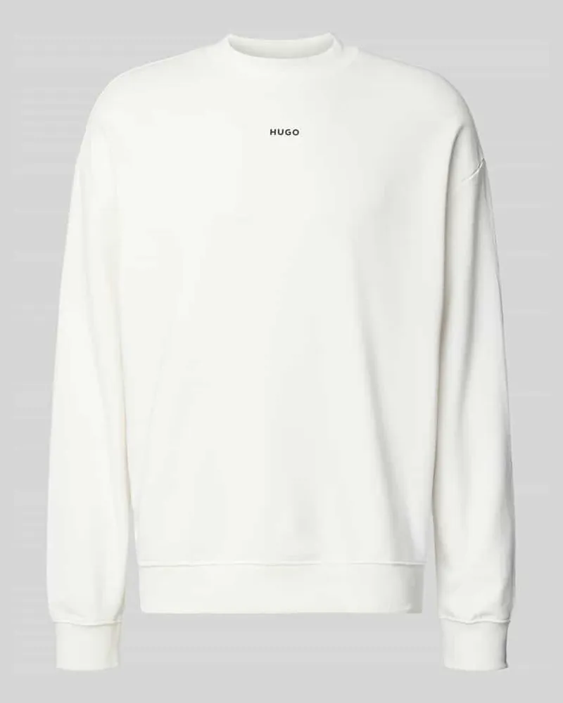 HUGO BOSS Regular Fit Sweatshirt aus reiner Baumwolle Modell 'DAPOCREW Offwhite