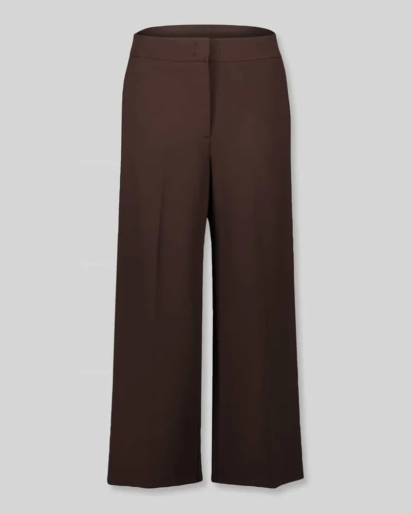 Betty Barclay Regular Fit Weite Hose mit Bügelfalten Modell 'LT JULI Dunkelbraun