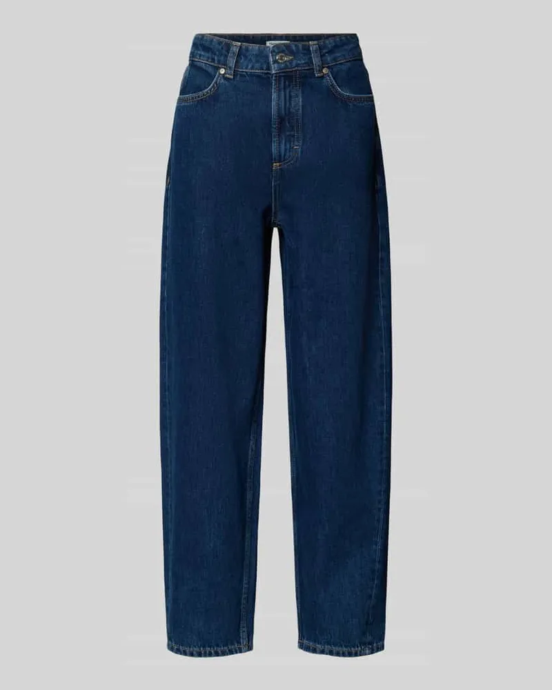 Marc O'Polo Barrel Leg Jeans aus reiner Baumwolle Modell 'STINE CROPPED Jeansblau