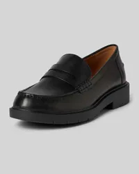 Geox Lederloafer mit Schaftbrücke Black