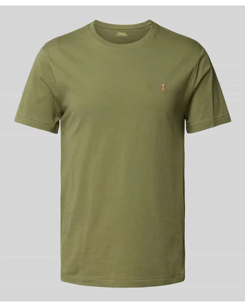 Ralph Lauren Custom Slim Fit T-Shirt mit Rundhalsausschnitt Oliv