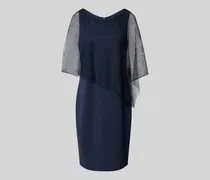 Knielanges Cocktailkleid mit Paillettenbesatz