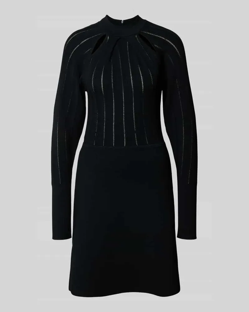 HUGO BOSS Ausgestelltes Strickkleid aus Viskose-Mix Modell 'FUCCIA Black