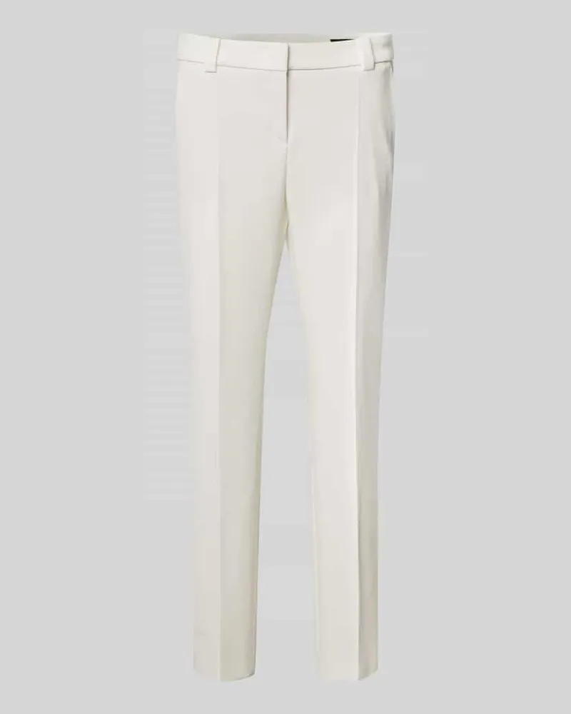 windsor. Slim Fit Hose mit Bügelfalten Offwhite