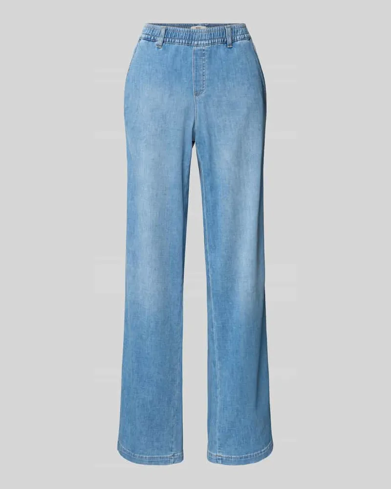 Brax Wide Leg Jeans mit elastischem Bund Bleu