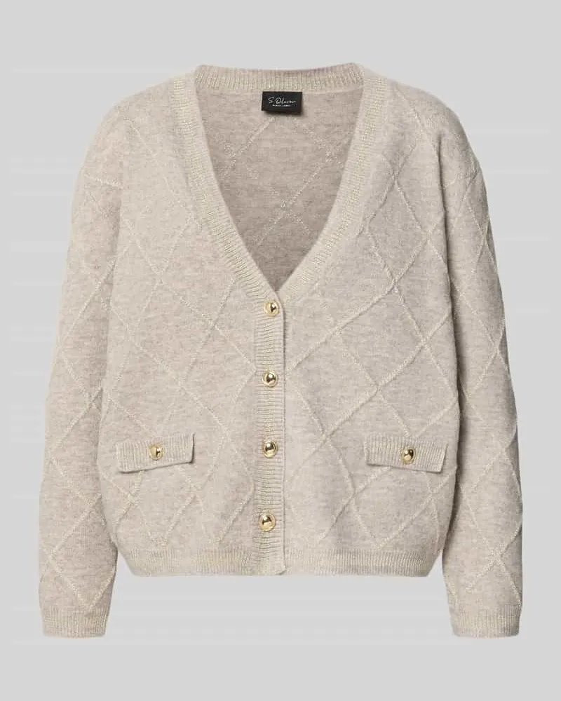 S.Oliver Cardigan mit Zierknöpfen Hellgrau
