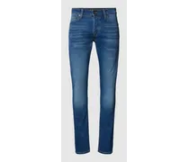Slim Fit Jeans in unifarbenem Design Modell 'GLENN