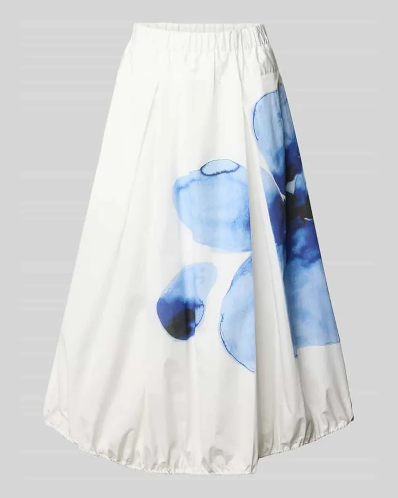 MAX&Co. Midi-Rock aus reiner Baumwolle Modell 'GEYSER Weiss