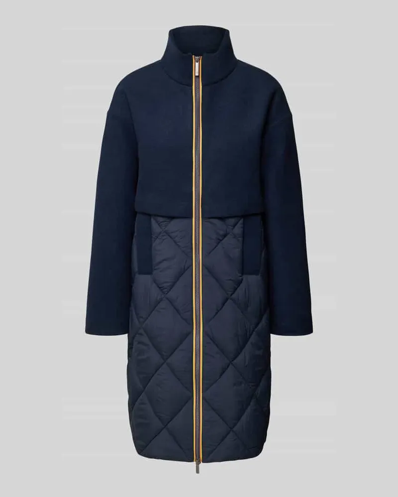K-Way Regular Fit Mantel aus Woll-Mix Modell 'MINDY Marine