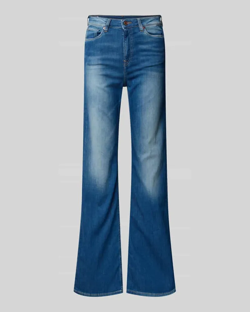Pepe Jeans High Rise Jeans aus Baumwoll-Mix Modell 'WILLA Jeansblau