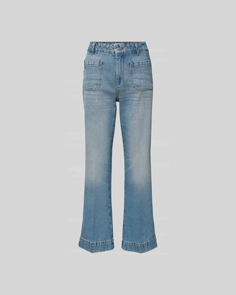 Victoria Beckham Jeans mit Eingrifftaschen Hellblau