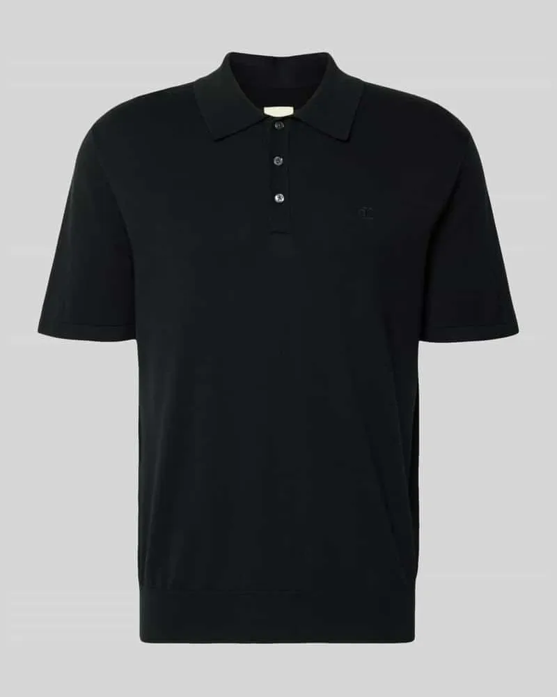 Calvin Klein Regular Fit Poloshirt in Strick-Optik Modell 'Supima Black