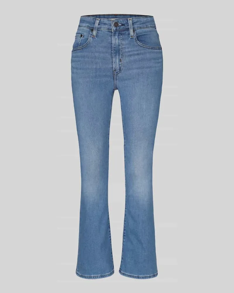 Levi's Slim Fit Bootcut-Jeans aus Baumwoll-Mix mit Lyocell-Anteil Modell '725 HIGH RISE BOOTCUT Blau