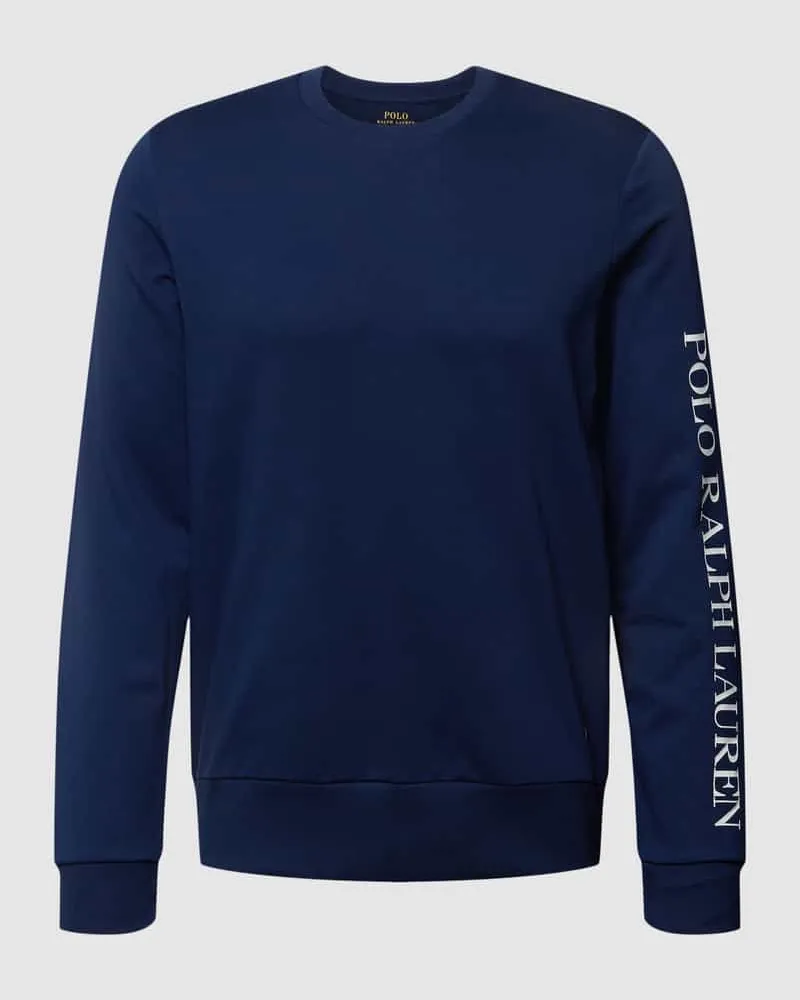 Ralph Lauren Longsleeve mit Logo-Stitching Modell 'LOOPBACK Dunkelblau