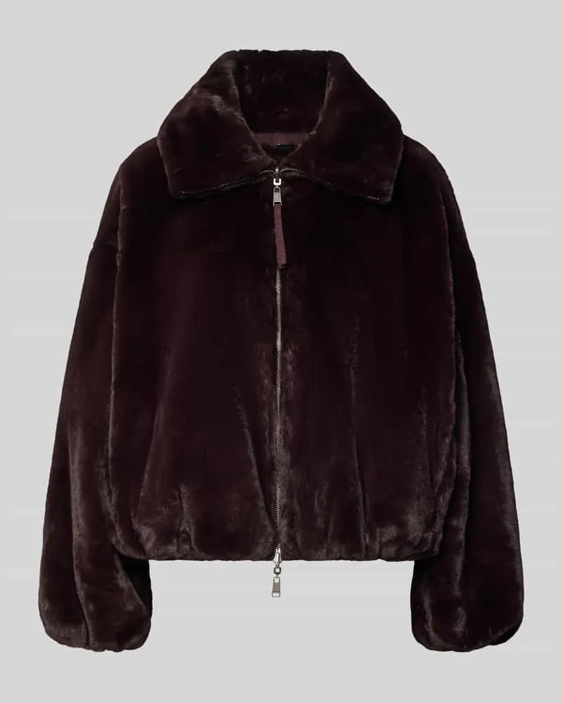 Beaumont Amsterdam Relaxed Fit Jacke aus Kunstfell Modell 'Wender Pflaume