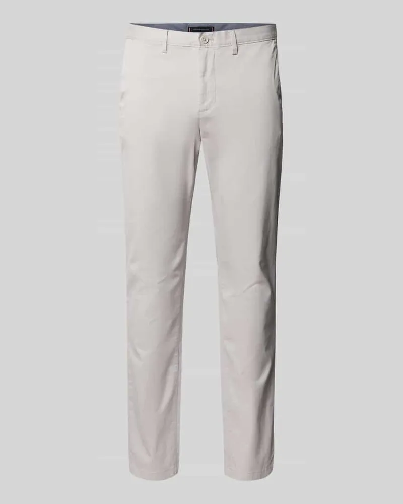 Tommy Hilfiger Straight Fit Chino aus Baumwoll-Mix Mittelgrau